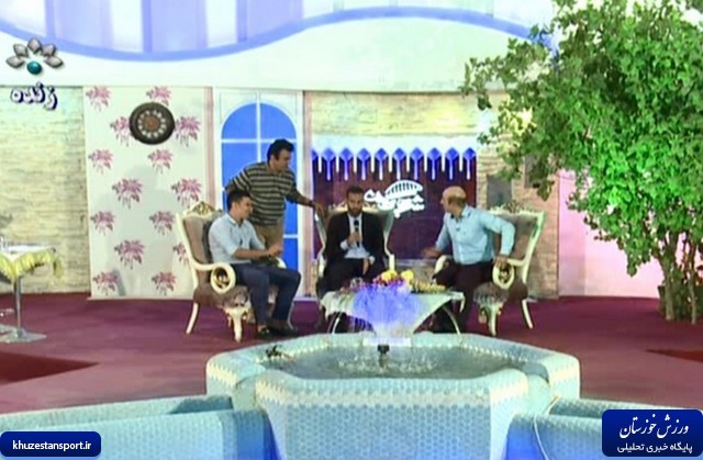 تصاویر/بازیکنان فولاد در تلویزیون خوزستان