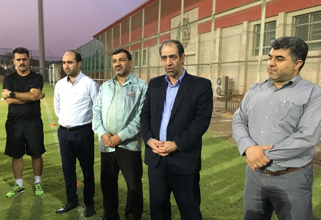 دیدار مدیرعامل فولاد خوزستان از تمرین فولاد