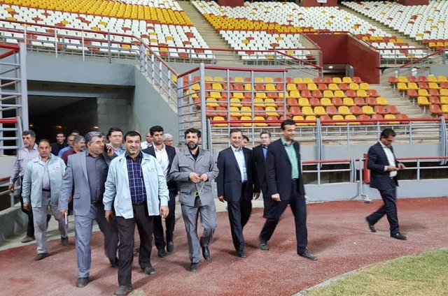 تصاویری از بازدید مسئولان از ورزشگاه فولاد خوزستان