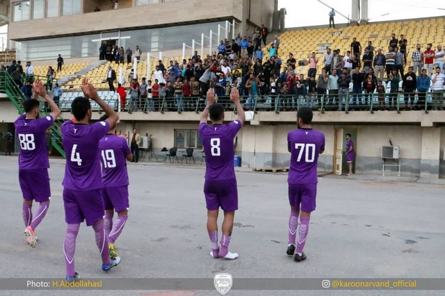 تصاویری از پیروزی دقیقه نودی کارون مقابل نود ارومیه