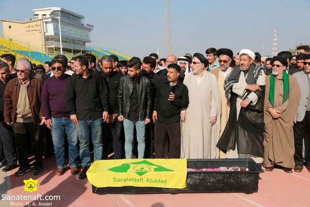 تصاویری از خاک‌سپاری فوتبالیست جوان خوزستانی