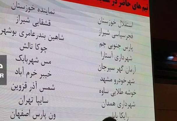 نماینده خوزستان در قرعه کشی لیگ دسته اول